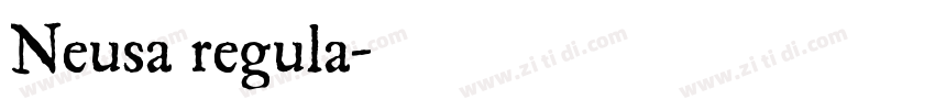 Neusa regula字体转换